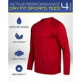 thumbnail image 6 of iXtreme Mens Athletic Shirts - 4 Pack Lightweight Performance Dry Fit Long Sleeve Shirts for Men (S-3X), 6 of 7