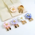 thumbnail image 2 of Pearlized Flower Button Clip Decorative Cufflinks Covers For Men Women Evening Dress Shirt Clothing Jewelry Accessories, 2 of 9