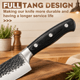 13.41in 7-Piece High Carbon Steel Butcher Set With Storage Roll Bag ...