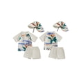thumbnail image 2 of Gupgi Maillot de Bain Garçon 3 Pcs Été Imprimé Requin Manches Courtes Fermeture Éclair + Short + Chapeau, 2 of 9