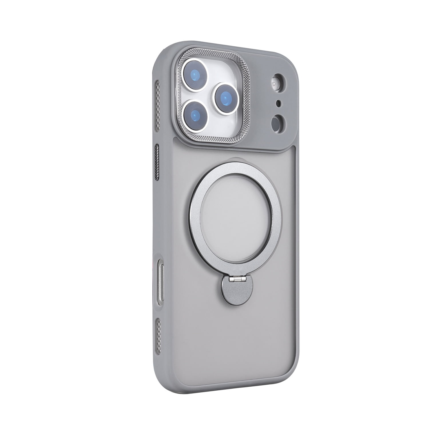 Magnetic Rotating Stand Case for iPhone 17 Pro - Gray