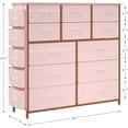 thumbnail image 3 of GAOMON Homhougo Dresser for Bedroom with 12 Drawers Steel Frame, Pink, 3 of 8