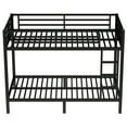 thumbnail image 6 of Generic Twin XL over Twin XL Metal Bunk Bed for Teens & Adults - Space-Saving Design, Noise Reduced, No Box Spring Needed, Heavy-Duty Steel Frame, Black Finish, 6 of 9