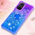 thumbnail image 6 of Slim Fit Phone Case for Redmi Note 12s, Bling Shiny Quicksand Effect TPU Bumper Case with Four Corners Heavy Anti-Fall Protection Case for Redmi Note 12s,Purple Blue, 6 of 14