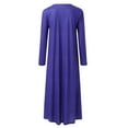 thumbnail image 5 of WTXUE Robes Maxi, Robe Maxi Trapèze à Manches Longues à Col Rond, Robe Longue Bohème Décontractée à Fleurs Ample Unie pour Femme Grande Taille, Taille M, 5 of 5