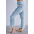 thumbnail image 5 of Women'S Jeans High Waisted Pants Summer Fashion Straight Leg Raw Hem Denim Pants Light Blue XL, 5 of 7