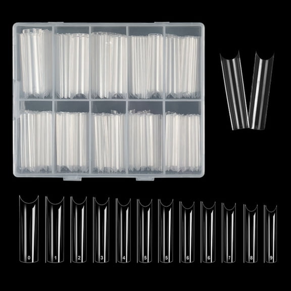 Extras Long Nail Tips Half Cover C Curves False Nail Almond Fake Nail Tapered Square Nail Tip Press on Nail Acrylic Nail