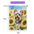 thumbnail image 5 of Yorkshire Terrier Hello Summer Sunshine Sunflowers Spring Retro Vintage House Flag 28x40in Double Sided Yorkie Dog Lover Gifts Outdoor Decor - 00008, 5 of 5