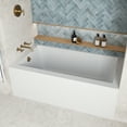 thumbnail image 3 of Streamline NAL-5580-BGL 60 in. x 32 in. Acrylic Right-Hand Drain Alcove Bathtub in Glossy White With External Drain in Brushed Gold, 3 of 10