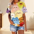 thumbnail image 2 of MEICHEN Spring Cute Animal Print Casual and Comfortable Women's Blouse Summer T Shirts for Women, 2 of 4
