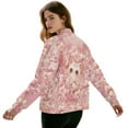 thumbnail image 3 of DISNIMO Cat Cherry Blossom Printed Sweatshirts for Women Trendy Jackets Long Sleeve Outwear Casual Sweatshirts Fall Winter Clothes, L, 3 of 7