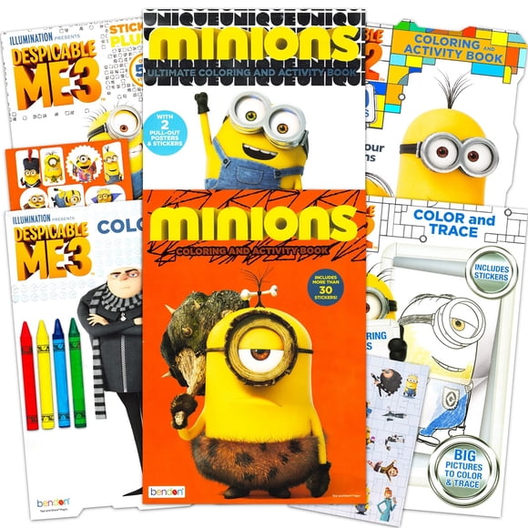 Paquete de libros para colorear Despicable Me Minions con 6 libros y más