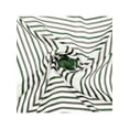 thumbnail image 4 of INSPIRE CHIC Women Striped 27.6" Square Scarf, Contrast Color Satin Neckerchief Head Wrap Bandanas Neck Scarves 27.6x27.6"(LxW) Dark Green, 4 of 6