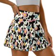 thumbnail image 5 of HELLHERO Elastic Golf Tennis Skirts for Travel Yoga, Flowers Pattern Polyester Spandex Fabric Built-in Shorts Tennis Golf Skirts Workout, 5 of 9