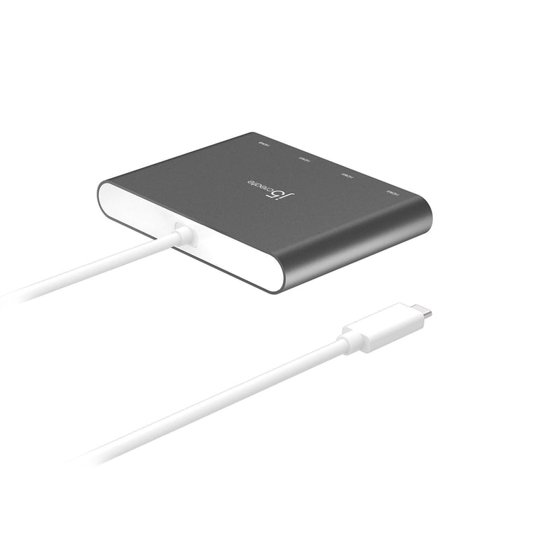 j5create　モニター4画面　USB-C 　4ポートHDMI変換アダプター j5create, USB-C to 4-Port HDMI Multi-Monitor Adapter, Display