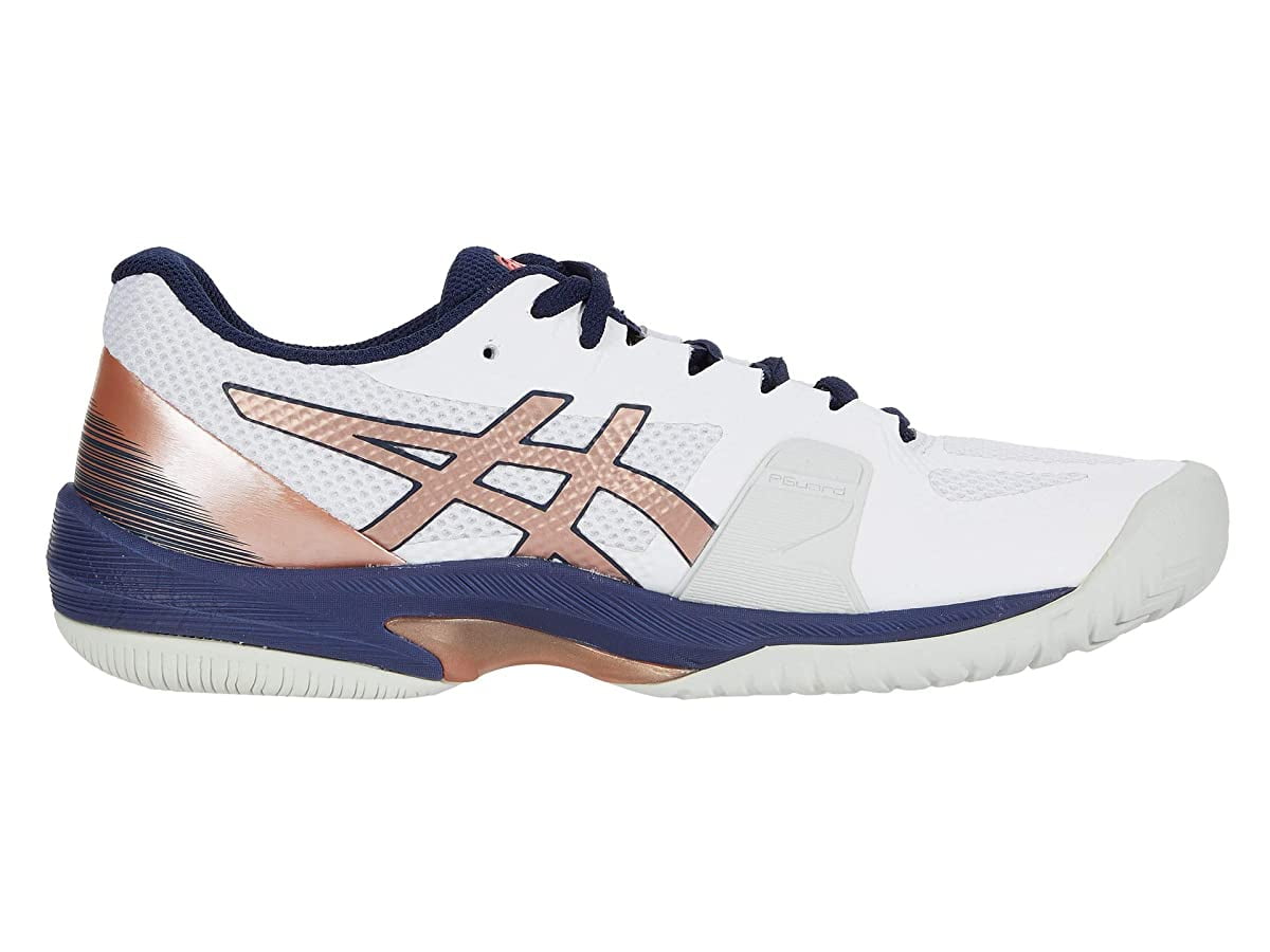 black and rose gold tennis shoes
