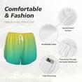 thumbnail image 6 of Picia Teal To Yellow Gradient Pattern Women's 2 in 1 Athletic Running Shorts High Waisted Workout Casual Gym Sweat Shorts with Comfy Liner Zipper Pockets-XX-Large, 6 of 9