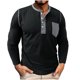 thumbnail image 1 of Blusas y camisas de manga larga y cuello redondo para hombre, casuales, a la moda, de color liso, transpirables, de manga larga y cuello redondo, de poliéster., 1 of 5