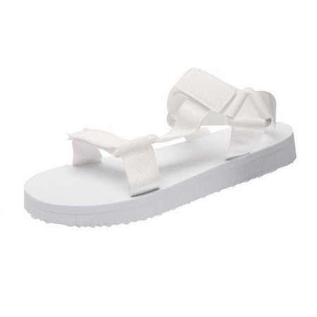 

Soft Slip Sandals Woman Buckle Strap Foam Sole Durable Sandals Ladies Outdoor Casual Beach Shoes (Color : White-Dinosaur Doodle4 Size : 40)