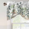thumbnail image 3 of Sage Green Ocean Tie Up Valance Curtains for Windows, Kitchen Curtains Window Shades, Coastal Eucalyptus Starfish Shell Light Filtering Roman Curtain Valances for Bedroom/Bathroom/Cafe 42"x12", 3 of 9