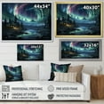 thumbnail image 4 of Designart "Starry Night with the Northern Lights III" Landscapes Floater Framed Canvas Art Print, 4 of 7