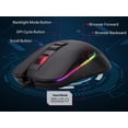 thumbnail image 5 of Rosewill NEON M62 Ambidextrous Wired Gaming Mouse, On-The-Fly 10000 DIP, Ergonomic Ambidextrous Hand Grips, 9 Programmable Buttons, 12 RGB Backlight Modes, 5 of 6