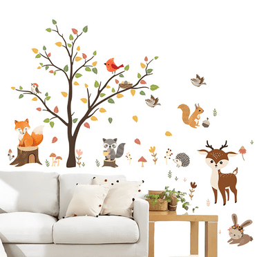 Woodland Animal Tree Wall Sticker
