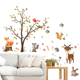 thumbnail image 1 of Pegatinas de pared de árbol de animales del bosque, calcomanías de pared de zorro, ciervo, búho, guardería, dormitorio, decoración para las paredes del salón, 1 of 8