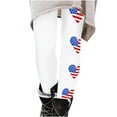 thumbnail image 3 of Nrmvnmi Patriotic High Waist Leggings for Women Fourth of July American Flag Patterned Compression Tights Women USA Flag Mothers Day Gifts For Her, 3 of 5
