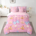 thumbnail image 2 of Homewish Colorful Cartoon Castle 7pcs Bedding Comforter Set,Fairy Tale Theme Queen Bedding Sets,Diamond Hot Air Balloon Queen Sheet Sets For Girls Kids,Super Cozy Room Decor Reversible, 2 of 8