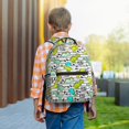 thumbnail image 6 of Yiaed Funny Dinosaurs on Stripes Print School Backpack College Backpack Daypacks for Students High School Spacious and Durable Daypack for Work and Travel-One Size, 6 of 6