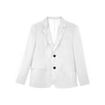thumbnail image 3 of inlzdz Boys' Blazer Suit Jacket 2-Button Single Breasted Closure Gentleman Outerwear Wedding Evening Party Formal Blazer White 12, 3 of 6