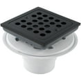 thumbnail image 1 of Monogram Brass MB608 Matte Black 4-1/2" Square Shower Drain, 1 of 1