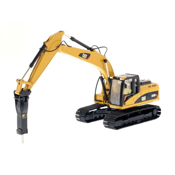 CAT Caterpillar 320D L Hydraulic Excavator with Hammer and Operator "Core Classics Series" 1/50 Model by Diecast Masters
