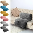 thumbnail image 1 of Flannel Blanket Solid Color,Multifunctional Cover,100% Cotton,Soft & Cozy,Home & Travel,Warmth,Bedding Accessory,Chic,PENDANE,A, 1 of 9