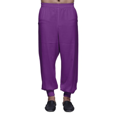 

Atasi Menâ€™s Elastic Ethnic Wear Bottom Pant Readymade Solid Rayon Harem Pajama