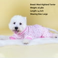 thumbnail image 4 of KYEESE Dog Pajamas, Pink with Unicorn Pattern Dog Pjs, Dog Pajamas for Small Dogs, L, 4 of 8