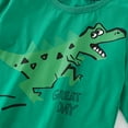 thumbnail image 5 of Chenyin Little Boys Long Sleeve T-Shirt for Baby Kids Dinosaur Print Tees Crewneck Pullover Shirt 1-8 Years Boys Spring Fall Cotton Bottoming Tops for Toddler, 5 of 9