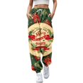 thumbnail image 1 of Gibobby pantalones negros mujer Leggings elásticos largos de Navidad para mujer, cinturón con estampado de árbol de Papá Noel y de nieve, pantalón diario informal (Marrón, M), 1 of 4