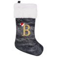 thumbnail image 1 of SUTENGDA 20 Inches Monogram Christmas Stockings Red Velvet with White Super Soft Plush Cuff Embroidered Xmas Stockings Classic Personalized Stocking Decorations for Family Holiday Season, 1 of 5