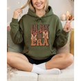 thumbnail image 6 of In My Football Mom Era Hoodie for Women Retro Game Day Sweatshirt, Army Green Hoodie, XL, 6 of 8