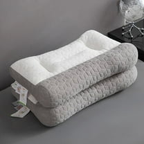 sruoe Cervical Pillow for Neck Pain, Pillows for Bed Cervical Neck, Neck Pillow for Sleeping, Soft Portable Adjustable Breathable Ergonomic Neck Pillow, Pillows for Household, Student Dormitory