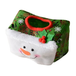 Marye-Kelley Christmas Tissue Box Cover - Santa with Girl