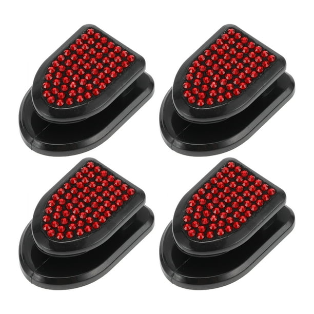 Ganchos de almacenamiento universales para automóviles Unique Bargains 4 Pcs para bolsos y paraguas Rojo 1.18"x0.83"