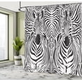 thumbnail image 4 of Ambesonne Black White Shower Curtain, Savannah Zebra Stripe, 69"Wx70"L, Black White, 4 of 4