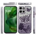 thumbnail image 4 of For Motorola Moto G Power 5G 2025 Butterfly Freedom Shimmer Glitter Thick TPU Case Cover - Purple, 4 of 4