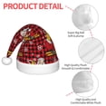 thumbnail image 4 of Yiaed Vintage Santa Skiing Red Plaid Print Hat,Santa Claus Hat For Xmas Party, Christmas Hat For Boys Girls Child Infant Holiday Hat, 4 of 6