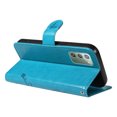 thumbnail image 4 of Allytech Wallet Case for Samsung Galaxy Note 20, PU Leather Butterfly Embossed Slim Flip Cover for Girls Women Shockproof Cards Holder Hand Wrist Phone Case for Galaxy Note 20 - Blue, 4 of 8