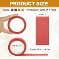 thumbnail image 2 of 4pcs 1" x 22 Yard Colored Masking Tape, Red Orange Dark Blue Dark Green, 2 of 7