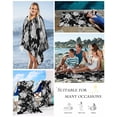 thumbnail image 5 of Black Rose Beach Towels Oversized Super Absorbent, Vintage Pastoral Botanical Floral Leaves Vines Lightweight Bath Towel Quick Dry Sets For Bathroom/Pool/Rv Camping/Beach Play/Gym Room/Picnic 35"x70", 5 of 8